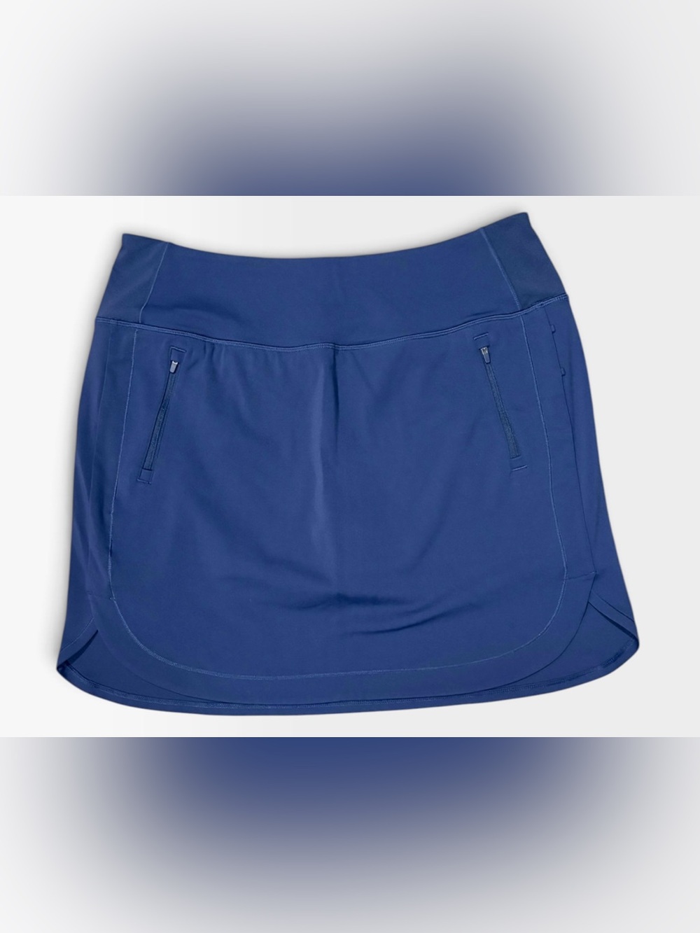 Athleta Fairway Golf Skort 18” Navy Blue XL Built-In Shorts Pockets